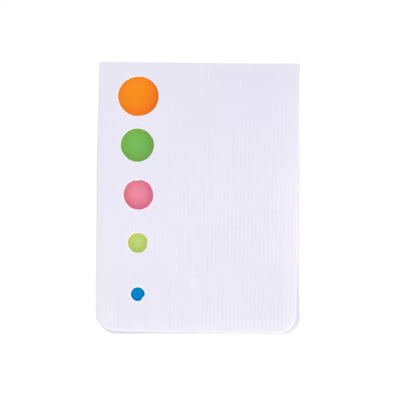 samolepící lístky bílá s potiskem loga