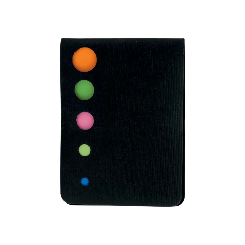 samolepící lístky černá s potiskem loga