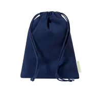 šátek z organické bavlny tmavě modrá s potiskem loga - foto 2