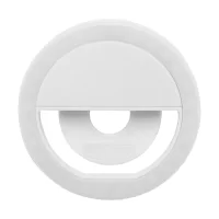 Selfie kroužek RABS bílá s potiskem loga