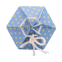 šestihranná dárková krabička bílá s potiskem loga - foto 4