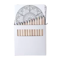 set mandala na vybarvení bílá s potiskem loga