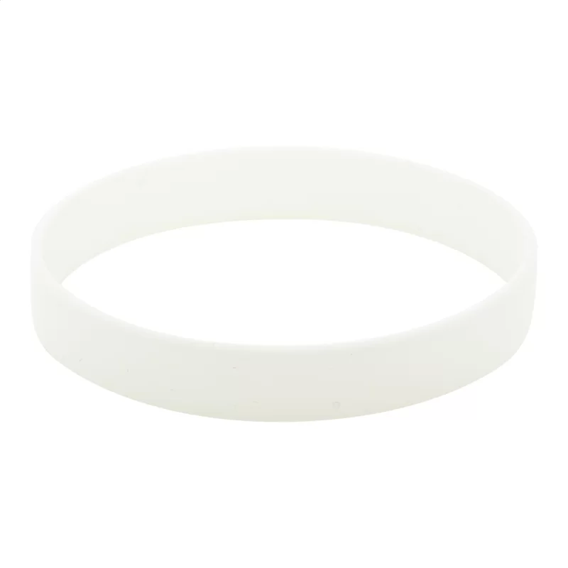 silikonový náramek bílá s potiskem loga