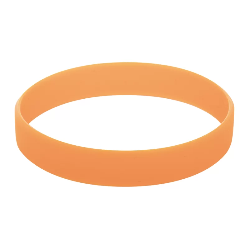 silikonový náramek oranžová — reklamní předmět s vlastním potiskem silikonový náramek oranžová s potiskem loga