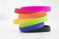 silikonový náramek růžová s potiskem loga - foto 4