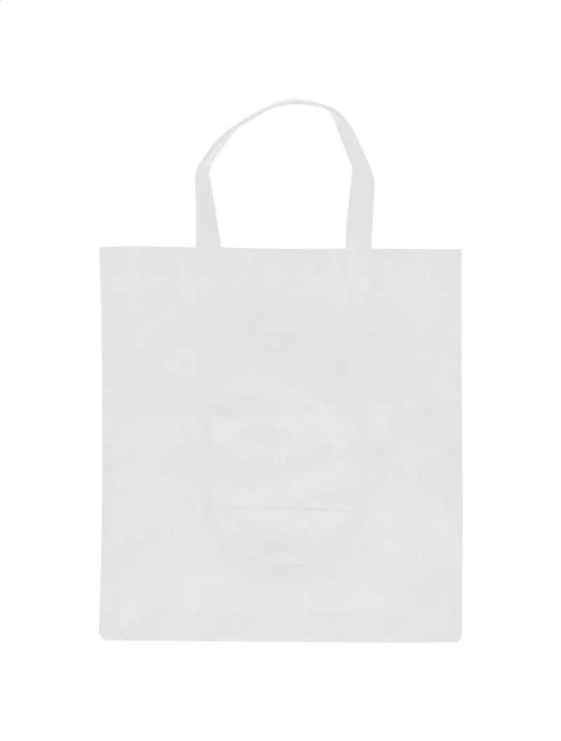 skládací nákupní taška bílá s potiskem loga