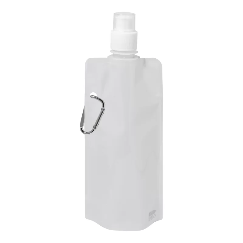skládací RPET láhev bílá — reklamní předmět s vlastním potiskem skládací RPET láhev bílá s potiskem loga