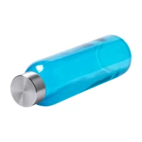 skleněná láhev modrá s potiskem loga - foto 2