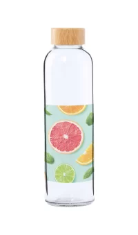 skleněná láhev průhledná s potiskem loga - foto 3