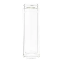 skleněná termo láhev průhledná s potiskem loga - foto 4