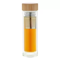 skleněná termo láhev průhledná s potiskem loga - foto 8