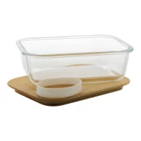 skleněný box na jídlo průhledná s potiskem loga - foto 2