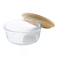 skleněný box na jídlo průhledná s potiskem loga - foto 2