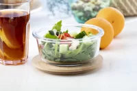 skleněný box na jídlo průhledná s potiskem loga - foto 3