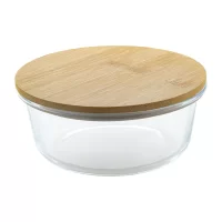 skleněný box na jídlo průhledná s potiskem loga