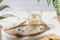 skleněný cestovní hrnek průhledná s potiskem loga - foto 7