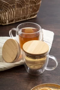 skleněný termo hrnek průhledná s potiskem loga - foto 5