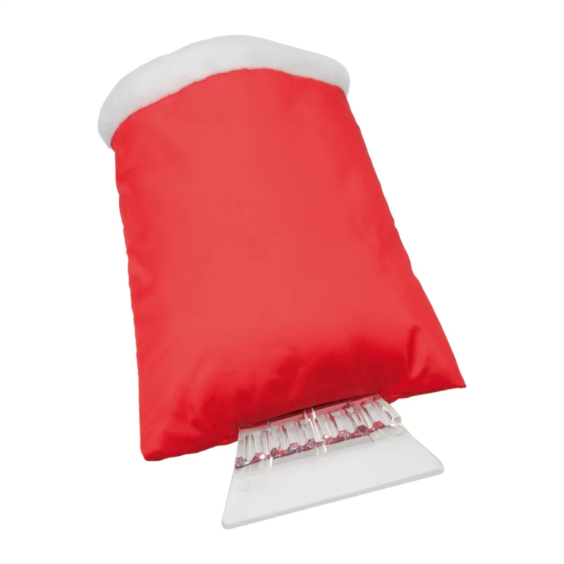 škrabka na led červená s potiskem loga