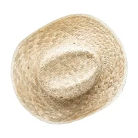 slaměný klobouk přírodní s potiskem loga - foto 3