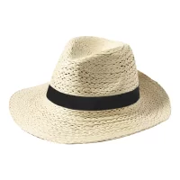 slámový klobouk přírodní s potiskem loga - foto 2