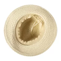slámový klobouk přírodní s potiskem loga - foto 5