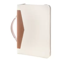 sloha na dokumenty z recyklovaného plátna přírodní s potiskem loga