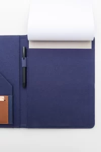 složka na dokumenty z recyklovaného cavas modrá s potiskem loga - foto 6
