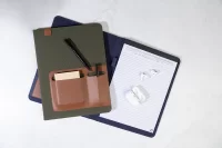 složka na dokumenty z recyklovaného cavas zelená s potiskem loga - foto 2