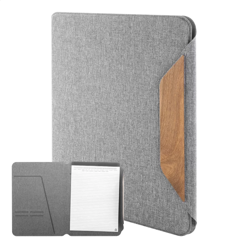 složka na dokumenty z RPET šedá s potiskem loga