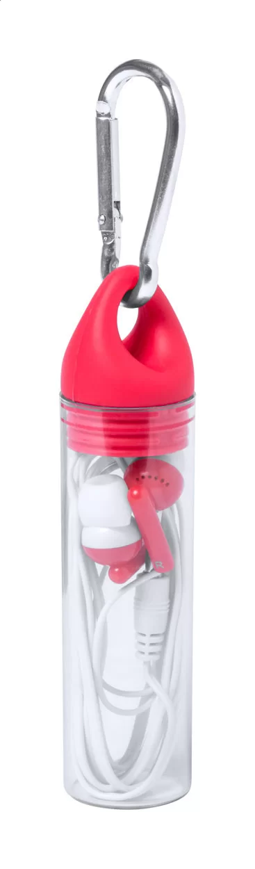 sluchátka červená — reklamní předmět s vlastním potiskem sluchátka červená s potiskem loga