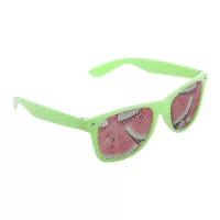 sluneční brýle limetková zelená s potiskem loga - foto 4