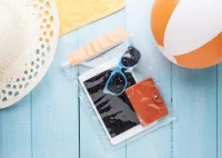 sluneční brýle nebesky modrá s potiskem loga - foto 3