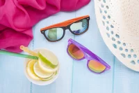 sluneční brýle oranžová s potiskem loga - foto 2