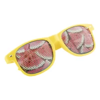 sluneční brýle žlutá s potiskem loga - foto 4