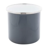 smaltovaný hrnek šedá s potiskem loga - foto 3