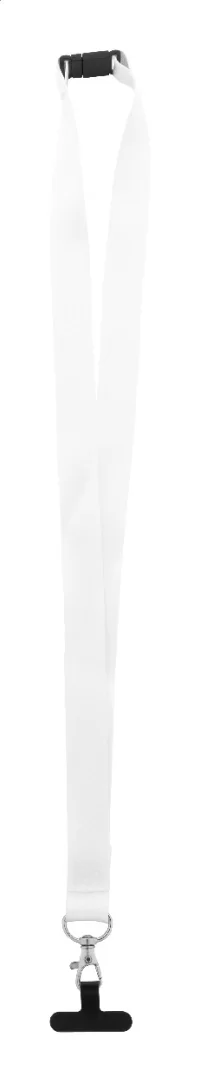 šňůrka s držákem na mobilní telefon RPET na zakázku černá s potiskem loga - foto 2