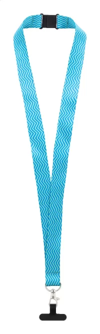 šňůrka s držákem na mobilní telefon RPET na zakázku černá s potiskem loga - foto 3