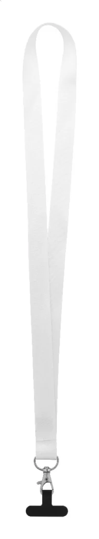 šňůrka s držákem na mobilní telefon RPET na zakázku černá s potiskem loga - foto 3