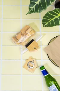 spona s magnetem na ledničku přírodní s potiskem loga - foto 7