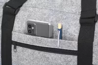 sportovní taška z plsti RPET šedá s potiskem loga - foto 2