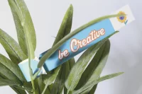 štítek k rostlinám na zakázku bílá s potiskem loga - foto 4