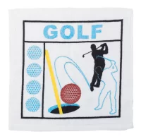 stlačený ručník bílá s potiskem loga