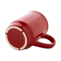 stohovatelný keramický hrnek červená s potiskem loga - foto 3