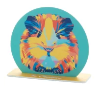 stojánek, kolo bílá s potiskem loga