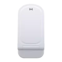 stojánek mobilního telefonu s bezdrátovou nabíječkou RABS bílá s potiskem loga - foto 2