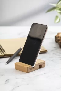 stojánek na mobil přírodní s potiskem loga - foto 7