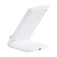 stojánek na mobil s bezdrátovou nabíječkou bílá s potiskem loga - foto 2