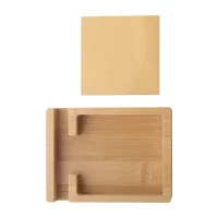 stojánek na mobil s bločkem přírodní s potiskem loga - foto 3