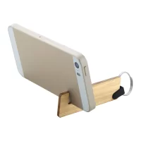 stojánek na mobil s přívěškem na klíče přírodní s potiskem loga - foto 3