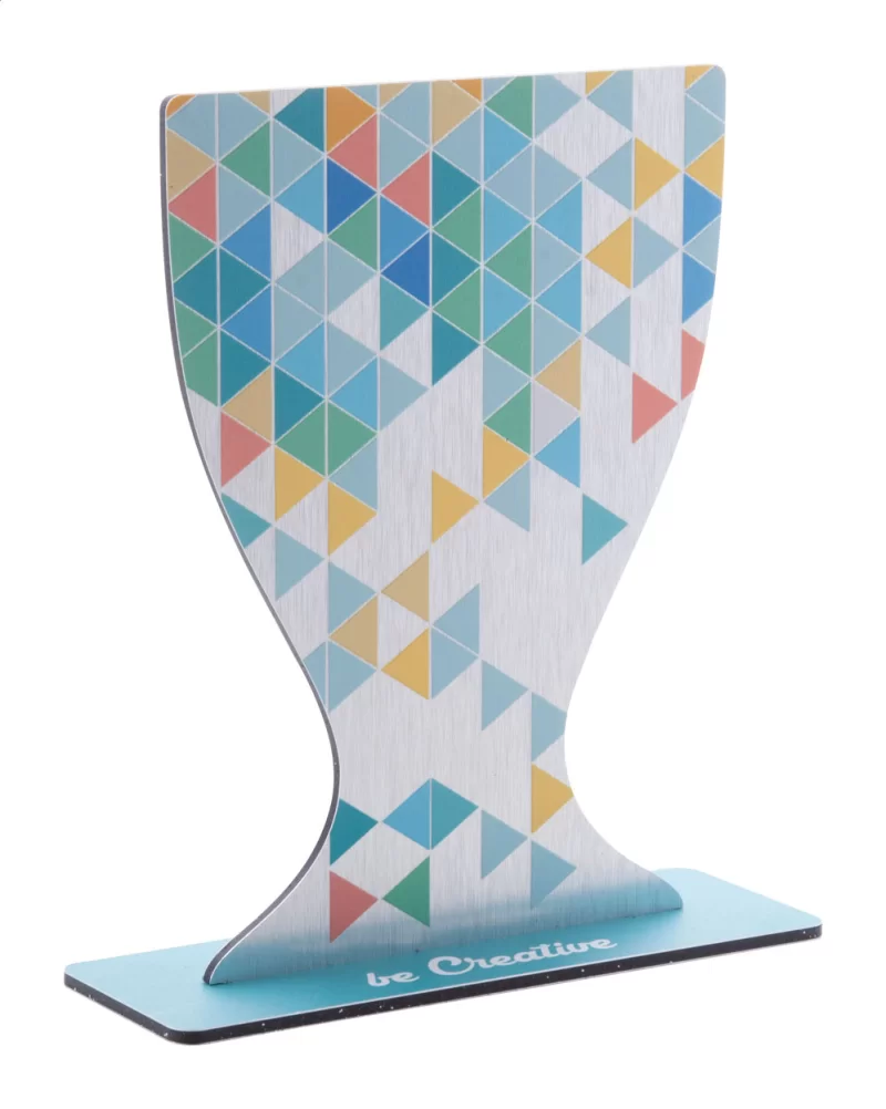 stojánek, trofej stříbrná s potiskem loga